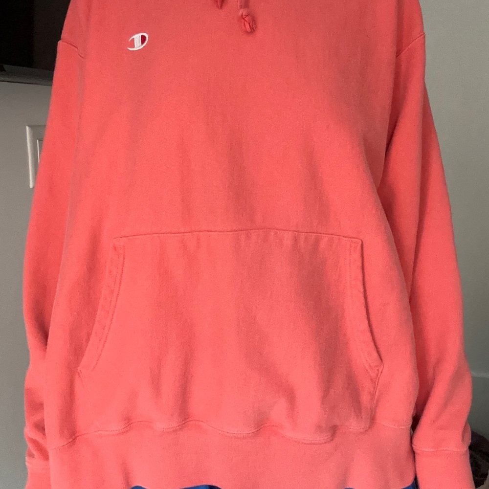 Papaya/coral champion hoodie 2XL